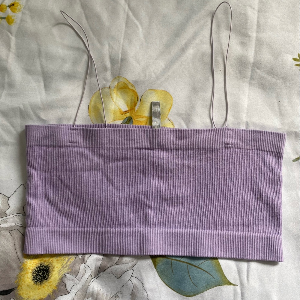 Lilac spaghetti cropped top